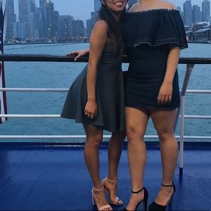 Missguided low cut skater dress